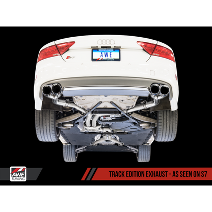 AWE Tuning Audi C7 / C7.5 S6 4.0T Track Edition Exhaust - Diamond Black Tips