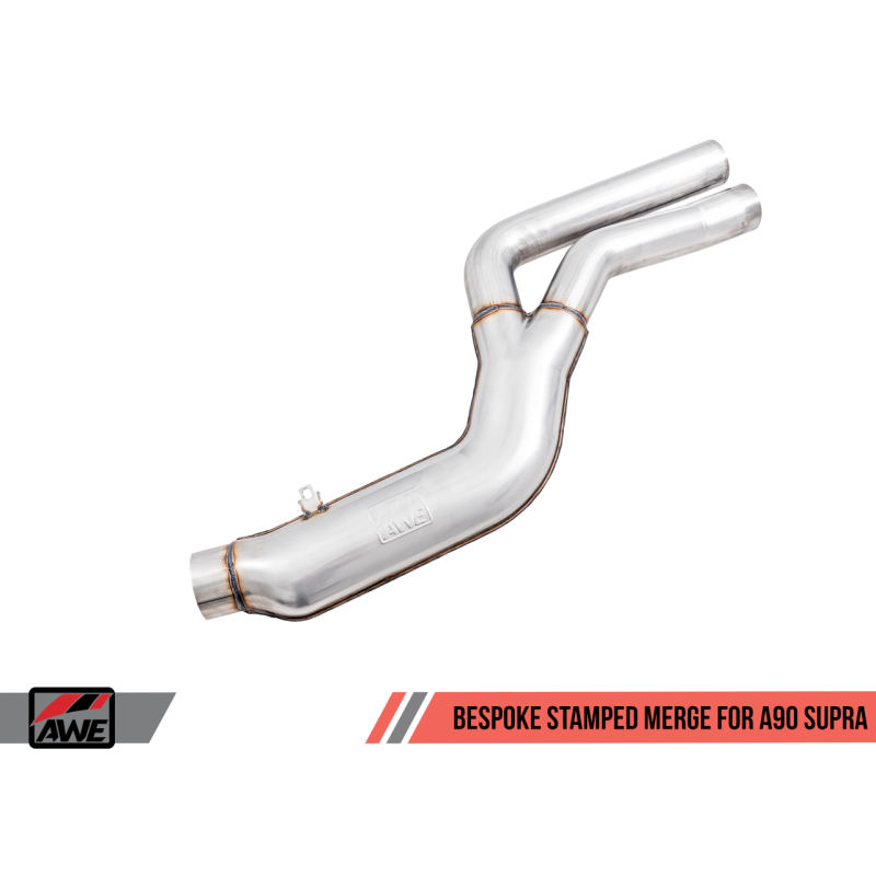 AWE Tuning 2020+ Toyota Supra A90 Resonated Touring Edition Exhaust - 5in Diamond Black Tips