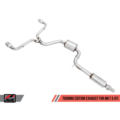 AWE Tuning Volkswagen GTI MK7.5 2.0T Touring Edition Exhaust w/Chrome Silver Tips 102mm