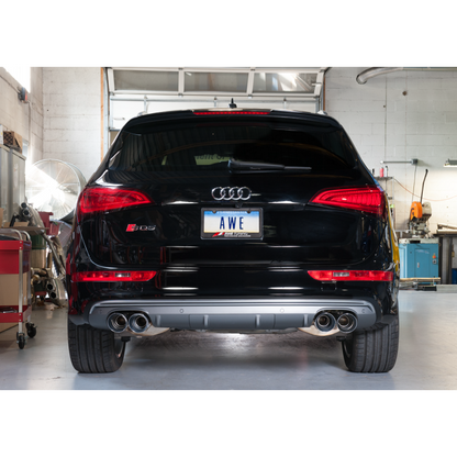 AWE Tuning Audi 8R SQ5 Touring Edition Exhaust - Quad Outlet Chrome Silver Tips