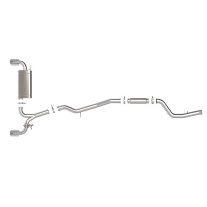 aFe POWER Takeda 2021 Toyota Supra 2.0L (t) 2.5in-3in 304 SS CB Exhaust w/ Polished Tips