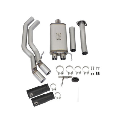 aFe Rebel Exhausts 3in SS Cat-Back 15-16 Ford F-150 EcoBoost V6 2.7/3.5L V8 5.0L w/ Black Tips