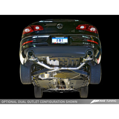 AWE Tuning VW CC Touring Edition Exhaust Dual Outlet - Chrome Silver Tips