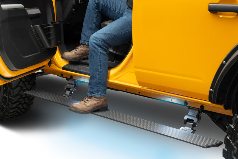 RealTruck 21-24 Ford Bronco 4dr VoltStep Electric Running Board Kit (No Drill) - Tex. Blk