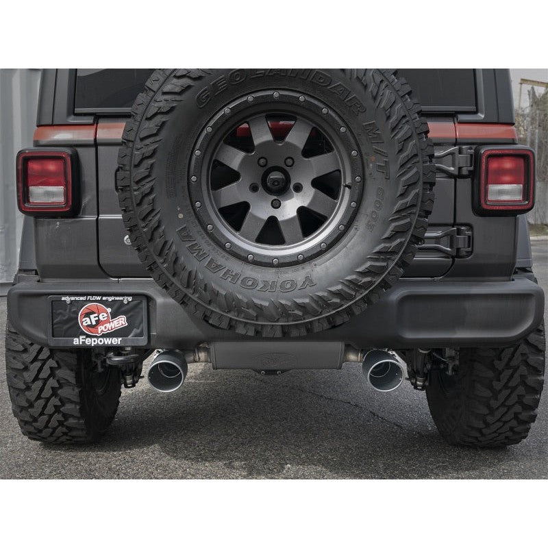 aFe Rebel Series 2.5in 409 SS Axle-Back Exhaust w/ Black Tips 2018+ Jeep Wrangler (JL) V6 3.6L