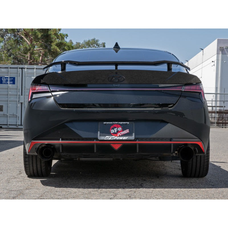 aFe Takeda Hyundai Elantra N 22-23 L4-2.0L (t) 3in SS Axle-Back Exhaust System w/ Black Tips