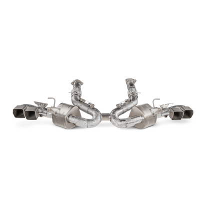 Akrapovič Slip-On Line Exhaust (Titanium) w/Titanium Tips - 2020+ Chevrolet Corvette Stingray (C8)