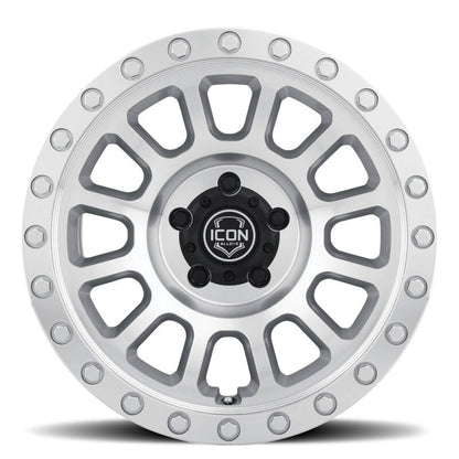 ICON Hulse 18x9 8x6.5 12mm Offset 5.5in BS Silver Machined