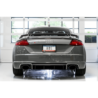 AWE Tuning 18-19 Audi TT RS 8S/RK3 2.5L Turbo Track Edition Exhaust - Diamond Black RS-Style Tips