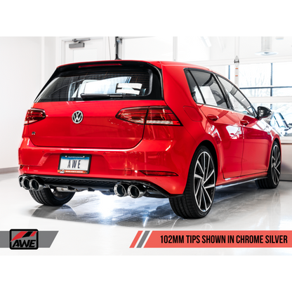 AWE Tuning Volkswagen Golf R MK7.5 SwitchPath Exhaust w/Chrome Silver Tips 102mm