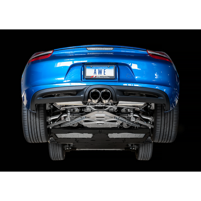 AWE Tuning Porsche 981 Performance Exhaust System - w/Chrome Silver Tips