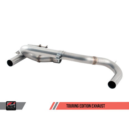 AWE Tuning BMW F3X 340i Touring Edition Axle-Back Exhaust - Chrome Silver Tips (102mm)