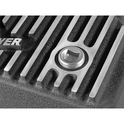 AFE Engine Oil Pan Black Machined; 14-16 Dodge RAM 1500 EcoDiesel 3.0L V6 (td)
