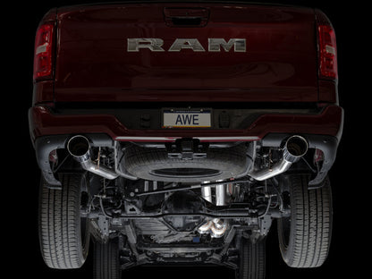 AWE Tuning 25+ RAM 1500 3.0TT 0FG Cat-Back Touring Exhaust - Chrome Silver Tips
