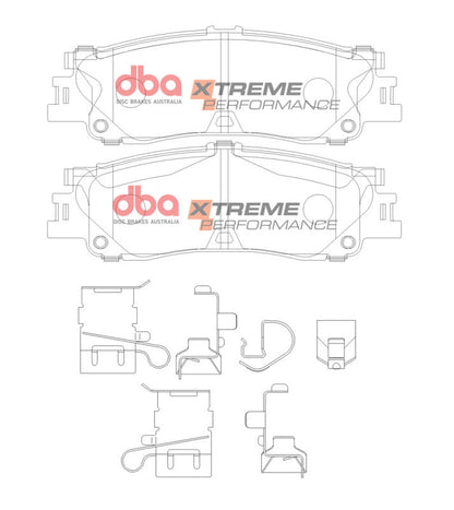 DBA 2022+ Toyota Landcruiser 300 Series XP Xtreme Performance Rear Brake Pads w/ Shims & Clips