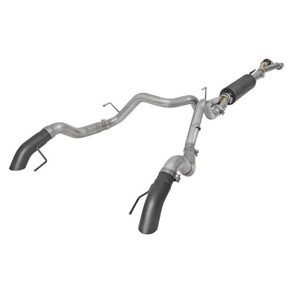 aFe MACH Force-Xp Cat-Back Exhaust w/Dual Hi-Tuck Tips Black 17-18 Ford F-150 Raptor V6-3.5L (tt)