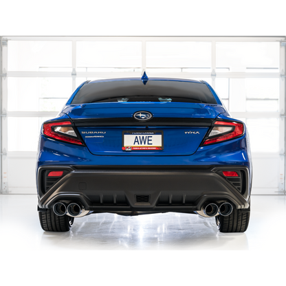AWE Tuning 2022+ VB Subaru WRX Track Edition Exhaust - Chrome Silver Tips