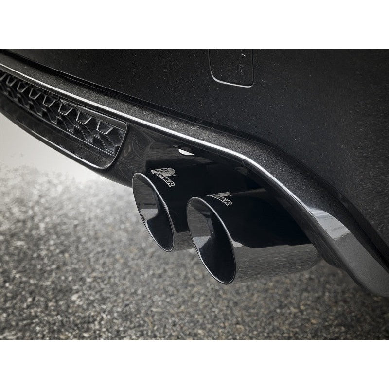 aFe MACH Force-Xp 3.5in. 304 SS C/B Exhaust System 15-18 BMW X5 M (F85) V8-4.4L (tt) - Black Tip