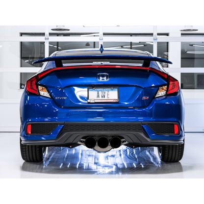 AWE Tuning Honda Civic Si 10th Gen 1.5L Turbo Dual-to-Triple Tip Conversion Kit - Diamond Black Tip