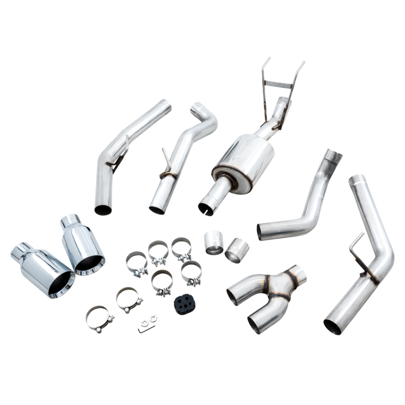AWE Tuning 09-18 RAM 1500 5.7L (w/Cutouts) 0FG Dual Rear Exit Cat-Back Exhaust - Chrome Silver Tips