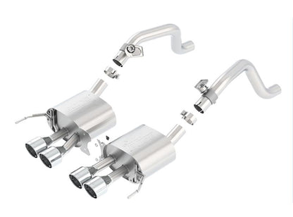 Borla 2014 Chevy Corvette C7 w/ AFM w/o NPP Atak Rear Section Exhaust Quad Rd Rl IC Tips