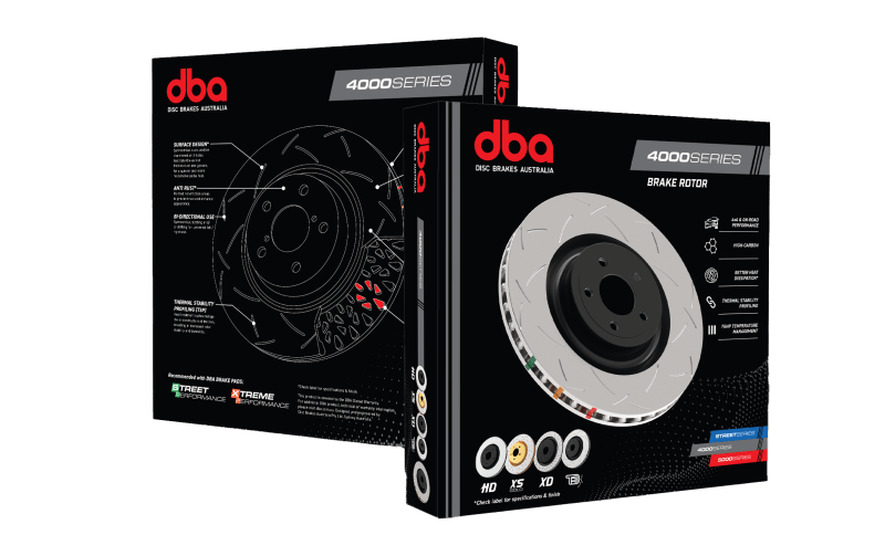DBA 07 - 09 Lexus IS F Rear T - Slotted T3 4000 Series Rotor Brake Rotors - Slotted