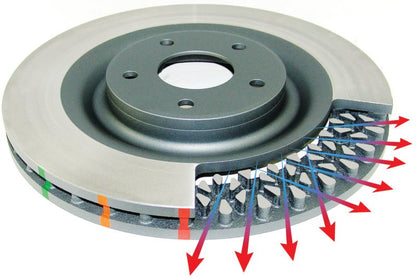 DBA 07 - 09 Lexus IS F Rear T - Slotted T3 4000 Series Rotor Brake Rotors - Slotted