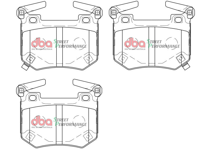 DBA 2018+ Kia Stinger V6 Twin Turbo SP Performance Rear Brake Pads-Brake Pads - Performance-DBA