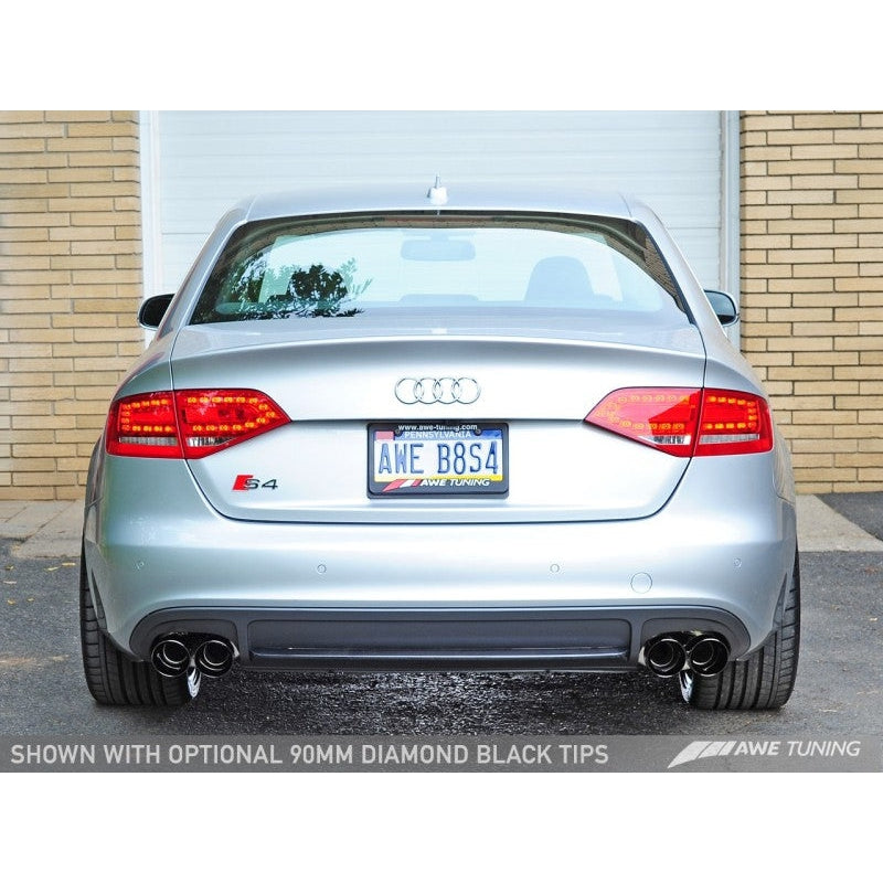 AWE Tuning Audi B8 / B8.5 S4 3.0T Track Edition Exhaust - Diamond Black Tips (90mm)