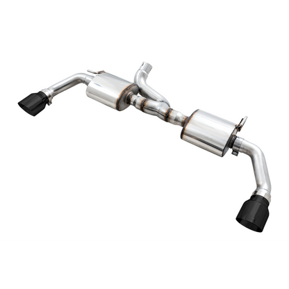 AWE Tuning 07-18 Jeep Wrangler JK/JKU 3.6L Tread Edition Axle-Back Dual Exhaust - Diamond Black Tips