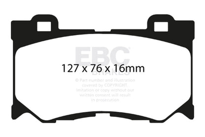 EBC 08-13 Infiniti FX50 5.0 Yellowstuff Front Brake Pads