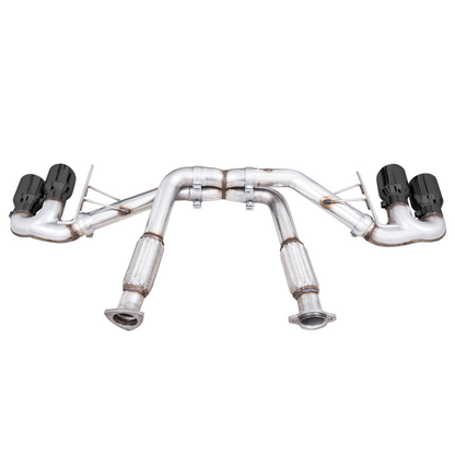 AWE Tuning 2020 Chevrolet Corvette (C8) Track Edition Exhaust - Quad Diamond Black Tips