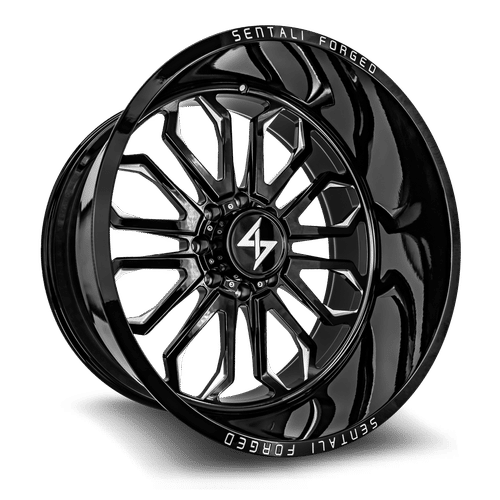 Sentali Forged SF3BM Gloss Black Milled 28x16 -99 5x139.7mm 77.8mm
