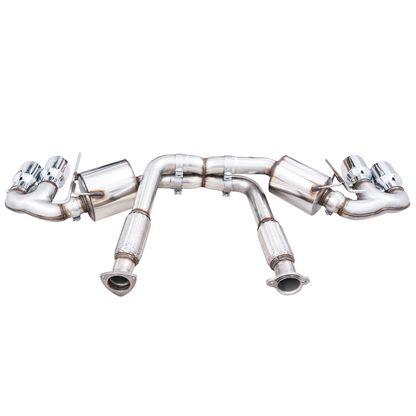 AWE Tuning 2020 Chevrolet Corvette (C8) Touring Edition Exhaust - Quad Chrome Silver Tips