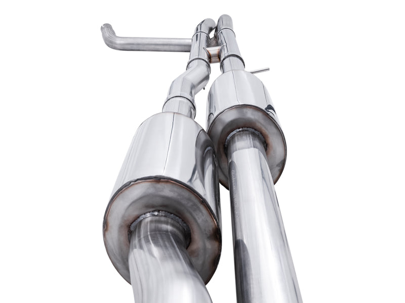 AWE Tuning 4th Gen GM 1500 6.2L 0FG Cat-Back Split Rear Exit (w/ Bumper Cutouts) - Quad Diamond Tips