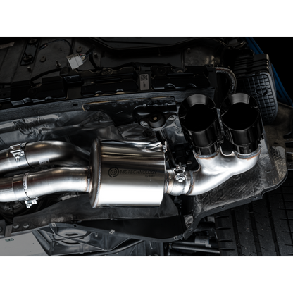 AWE Tuning 2020 Chevrolet Corvette (C8) Touring Edition Exhaust - Quad Diamond Black Tips