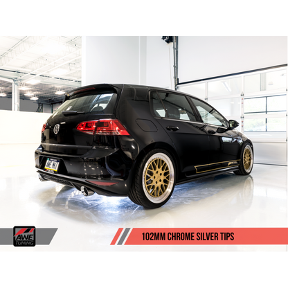 AWE Tuning VW MK7 GTI Track Edition Exhaust - Chrome Silver Tips