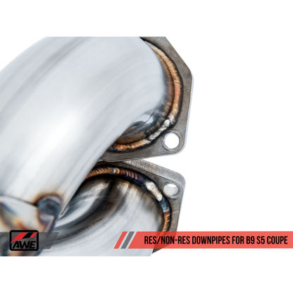 AWE Tuning Audi B9 S5 Coupe 3.0T Track Edition Exhaust - Chrome Silver Tips (102mm)