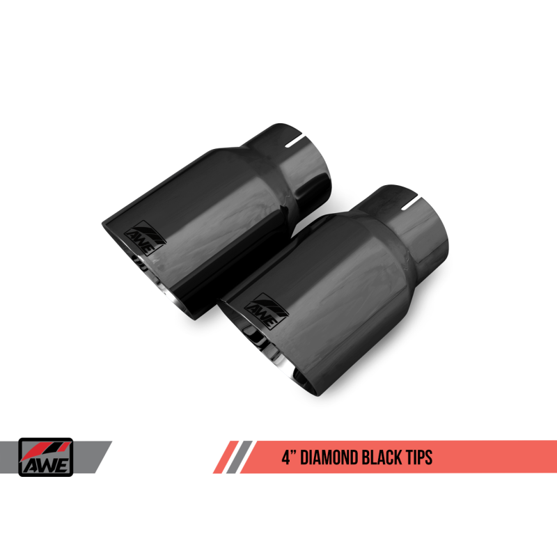 AWE Tuning S550 Mustang GT Cat-back Exhaust - Track Edition (Diamond Black Tips)