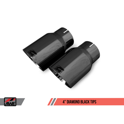 AWE Tuning S550 Mustang GT Cat-back Exhaust - Track Edition (Diamond Black Tips)