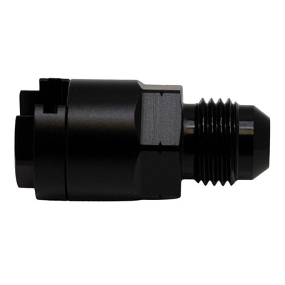 DeatschWerks 6AN Male Flare to 5/16in Female EFI Quick Connect Adapter - Anodized Matte Black-Fuel Components Misc-DeatschWerks