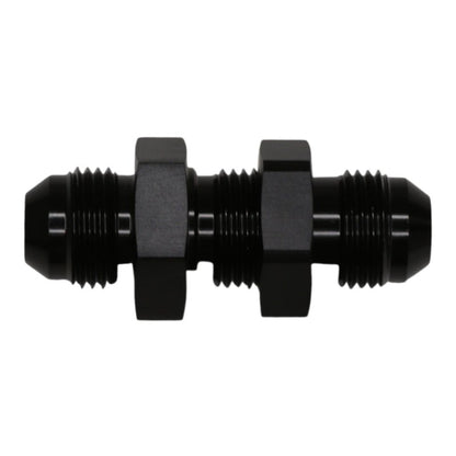 DeatschWerks 8AN Male Flare to 8AN Male Flare Bulkhead Adapter (Incl Nut) - Anodized Matte Black-Fittings-DeatschWerks