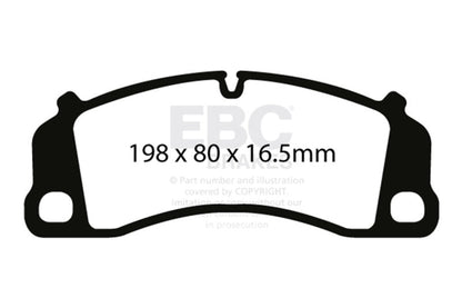 EBC 13-15 Porsche 911 (991) GT3 3.8L (Cast Iron Rotor Only) Bluestuff Front Brake Pads