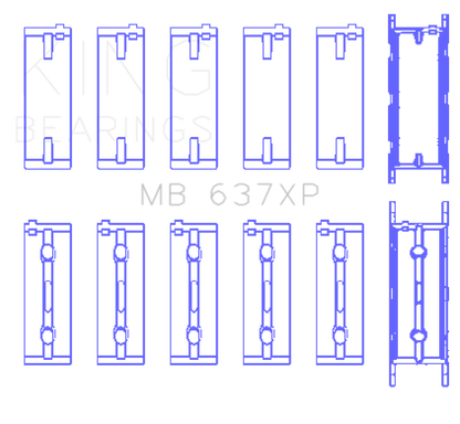 King Engine Bearings BMW S85B50A Crankshaft Main Bearings - Size STD