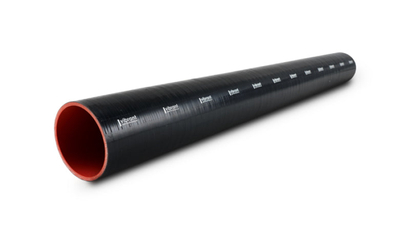 Vibrant 4 Ply Reinforced Silicone Straight Hose Coupling - 1.5in I.D. x 36in long (Black)