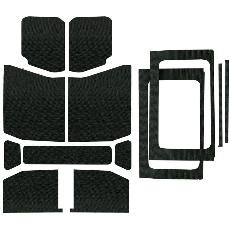 DEI 18-23 Jeep Wrangler JL 4-Door Boom Mat Complete Headliner Kit - 13 Piece - Black-Hard Top Accessories-DEI