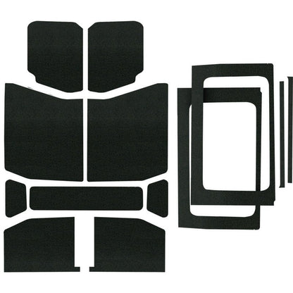 DEI 18-23 Jeep Wrangler JL 4-Door Boom Mat Complete Headliner Kit - 13 Piece - Black-Hard Top Accessories-DEI