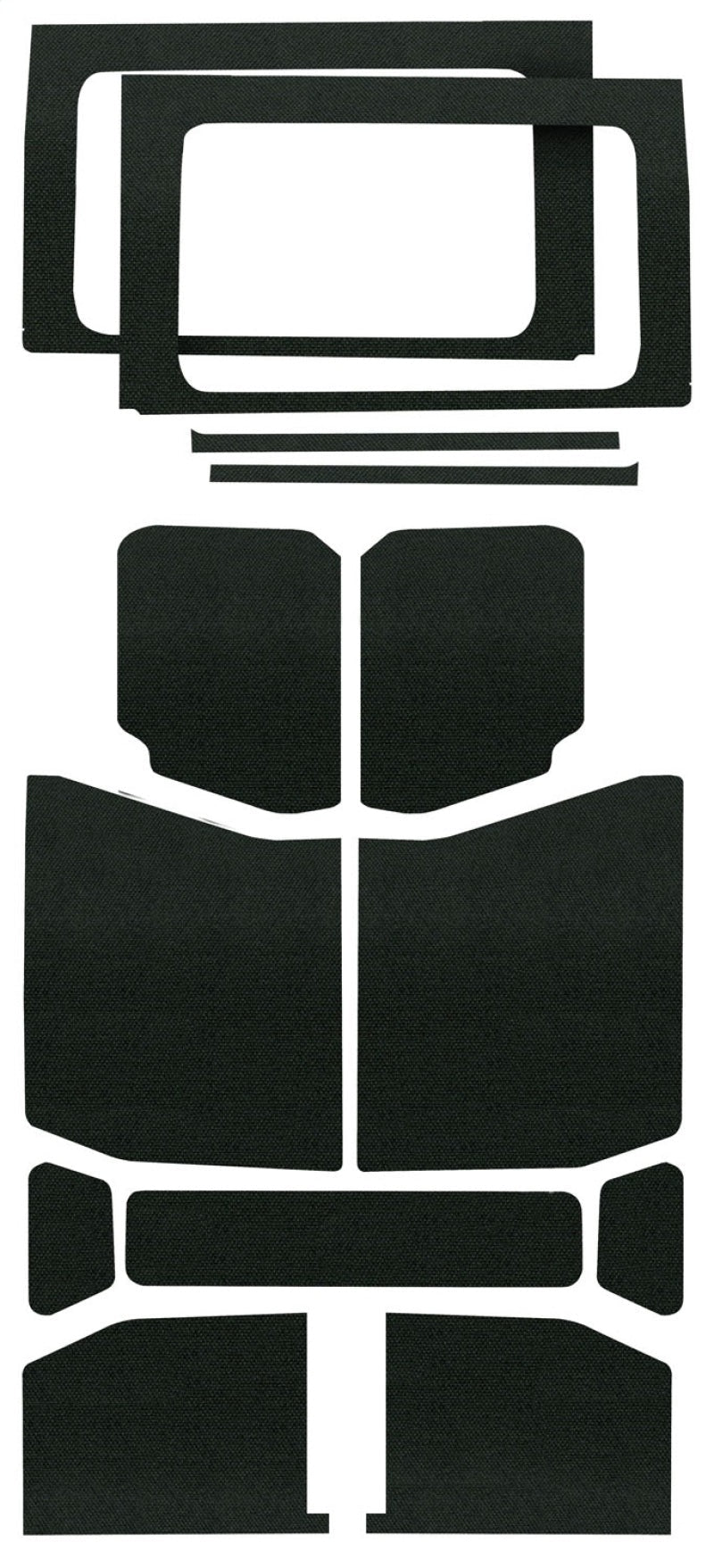 DEI 18-23 Jeep Wrangler JL 4-Door Boom Mat Complete Headliner Kit - 13 Piece - Black-Hard Top Accessories-DEI
