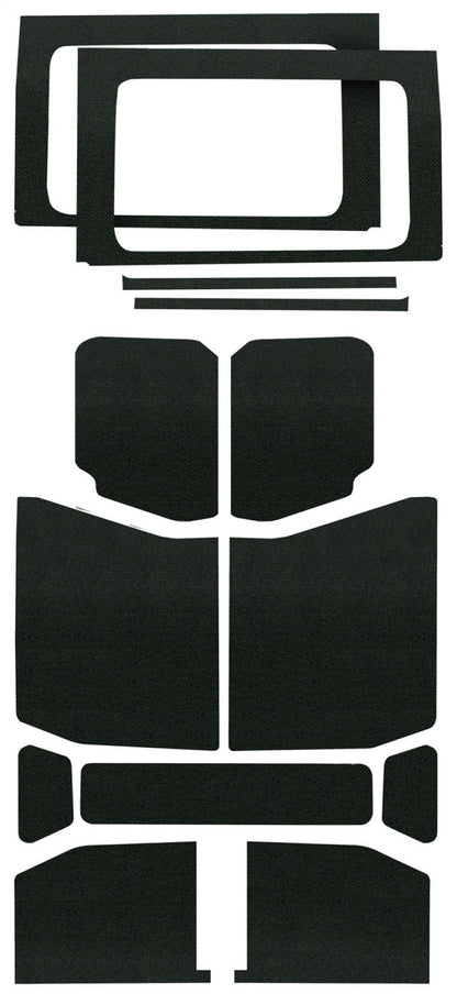 DEI 18-23 Jeep Wrangler JL 4-Door Boom Mat Complete Headliner Kit - 13 Piece - Black-Hard Top Accessories-DEI