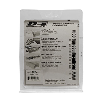 DEI Exhaust Wrap 2in x 15ft - Titanium - Black-Exhaust Wrap-DEI